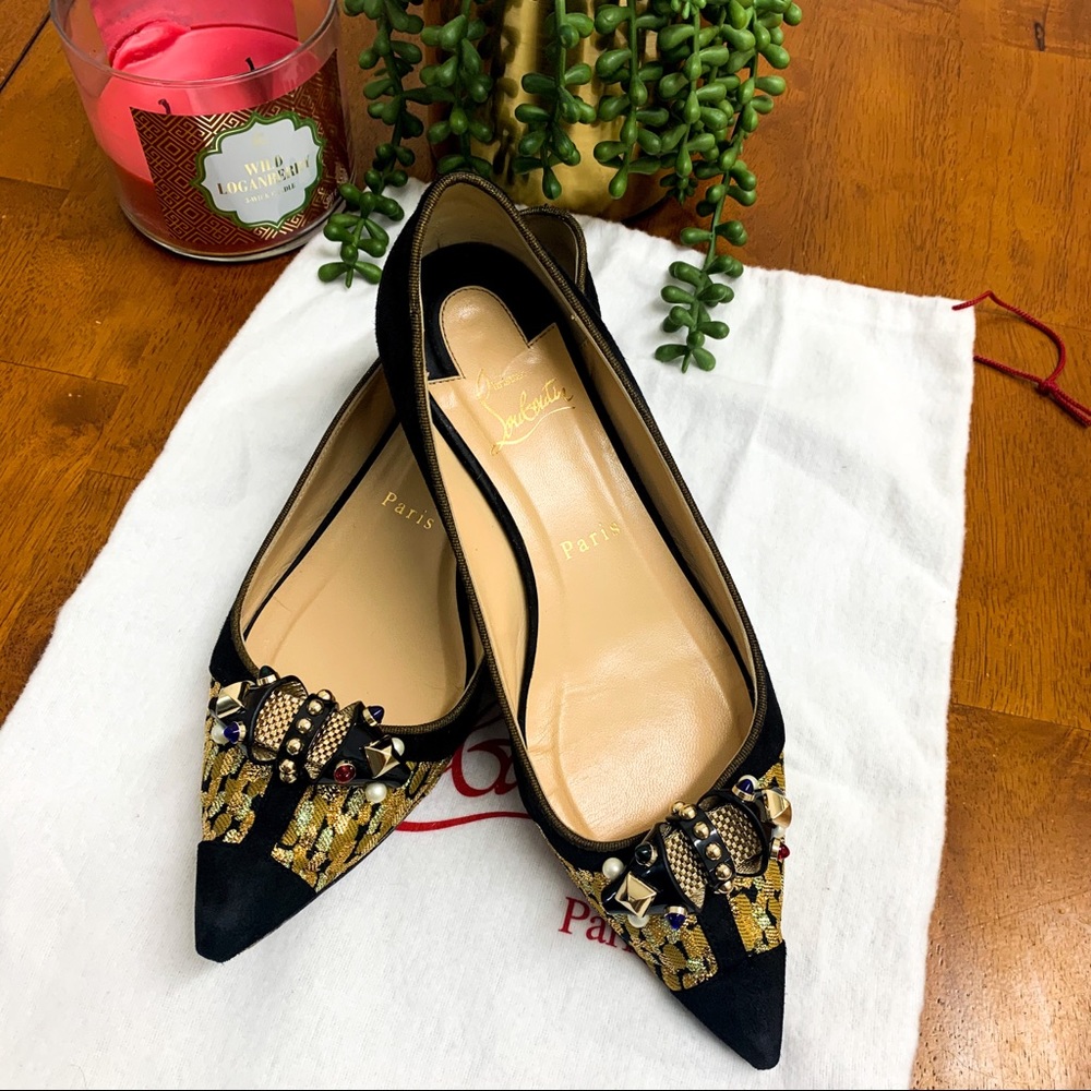 **SOLD** Christian Louboutin Tudor Young Flats - Picture 1 of 12